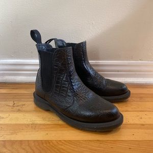 Dr Martens Flora Croc Black - Size UK4